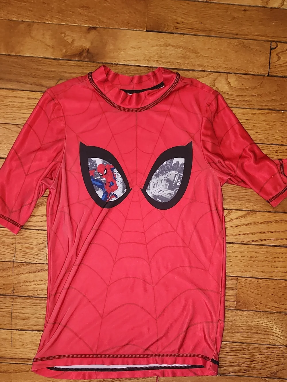 🕷Youth Marvel Spider-Man Red & Blue Kids Swim w/Rashguard Set; Large (10-12)